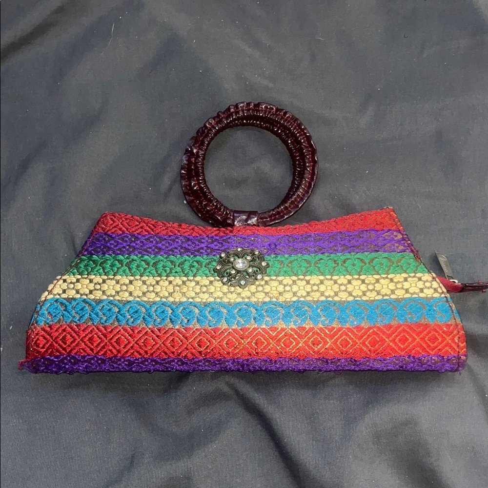 Colorful Striped Women's Handbag